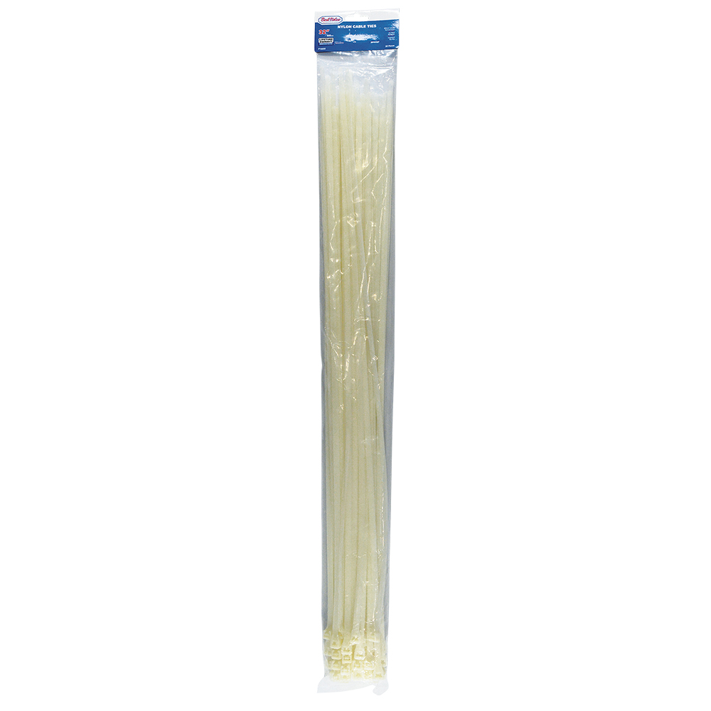 32" NYLON CABLE TIES NATURAL (50PC)