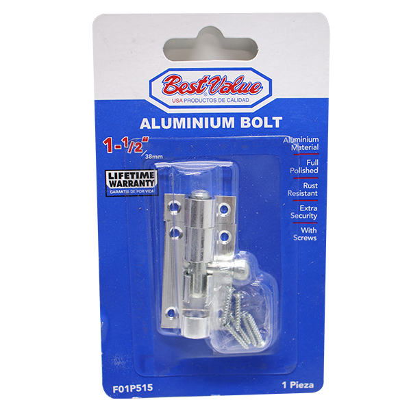 1 1/2" BARREL BOLT SILVER