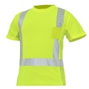 GE HI-VIS W/REFLECTIVE SHORT SLEEVE SHIRT SMALL (GREEN)