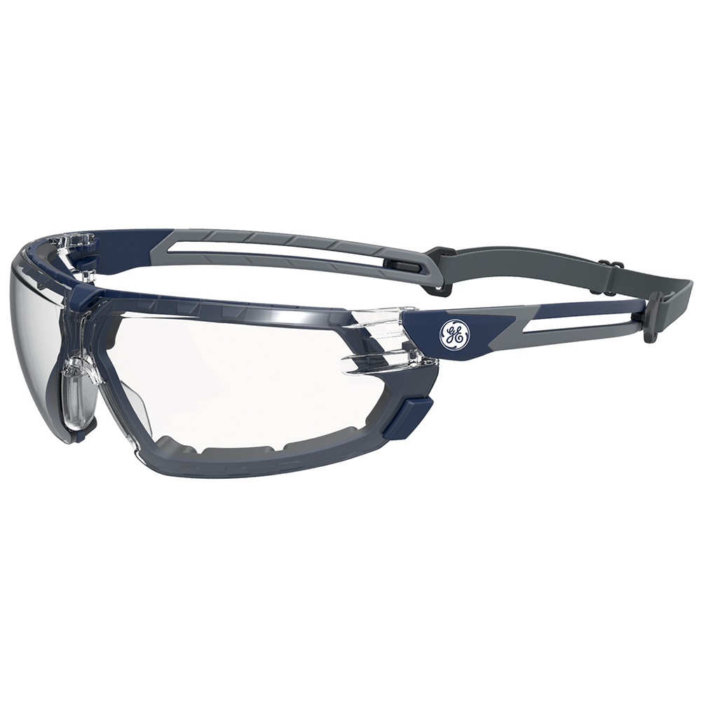 GE SPOGGLES SAFETY GLASSES CLEAR AF LENS INGIGO GRAY