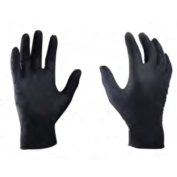 GE NITRILE GLOVES 4MIL (BLACK 100's) XLARGE