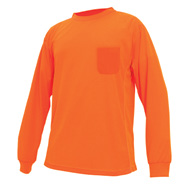  GE HIGH VISIBILTY LONG SLEEVE SHIRT MEDIUM (ORANGE) 