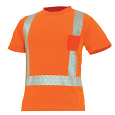 GE HI-VIS W/REFLECTIVE SHORT SLEEVE SHIRT 2XLARGE (ORANGE)