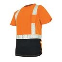 GE HI-VIS OR & BK W/REFLECTIVE SHORT SLEEVE SHIRT LARGE 