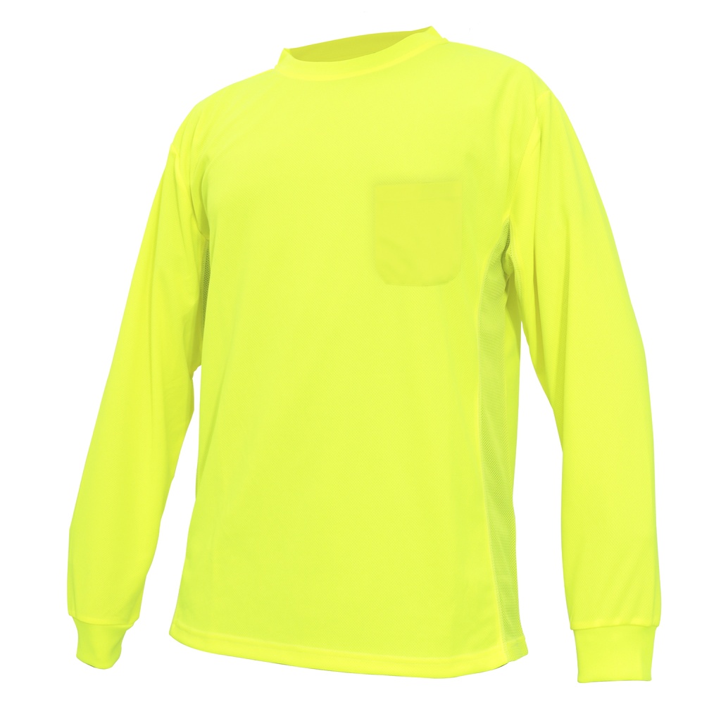 GE HIGH VISIBILTY LONG SLEEVE SHIRT 2XLARGE (GREEN)