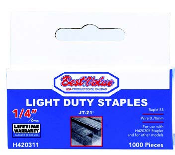 BEST VALUE LIGHT DUTY STAPLES (FOR USE IN H420305)