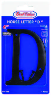 BLACK HOUSE LETTER "D" 