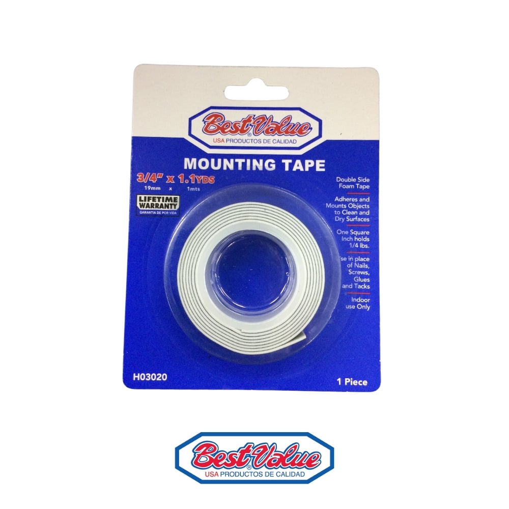 MOUNTING TAPE 3/4" X 1.09YDS BEST VALUE