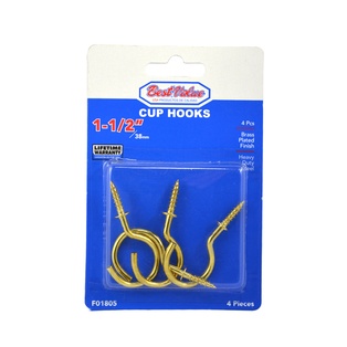 1 1/2" CUP HOOK (BRASS)