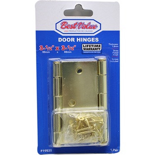 3 1/2" x 3 1/2" SQUARE HINGE (BRASS)