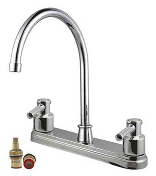 8" DOUBLE KITCHEN FAUCET (ELEGANCE)