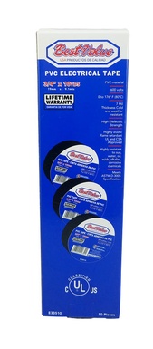 10yd BLACK ELECTRICAL TAPE