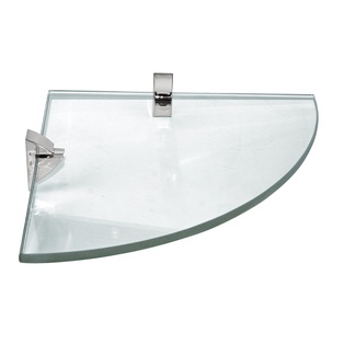 10" GLASS CORNER SHELF